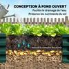 Raised Garden Beds, Set of 2 Rectangular, Corrugated Steel, 120 x 60 x 30.5 cm, Dark Green