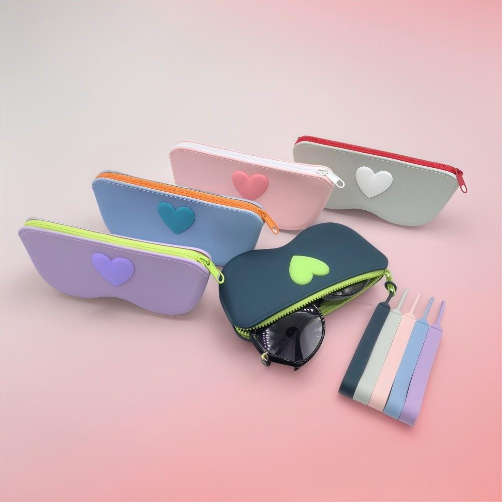 with Lanyard Silicone Glasses Bag Dustproof Mini Cosmetic Bag Protective Cover