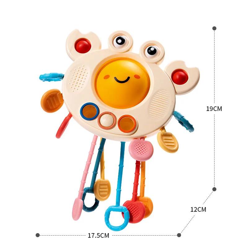 Montessori Pull String Sensory Toy Baby Silicone Activity Hobbies Development Educational Toys for Baby Learning Gift for Kid