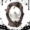 Cute Halloween Ghost Sculptures Funny Swing Ghost Decorations  Tree Hanging