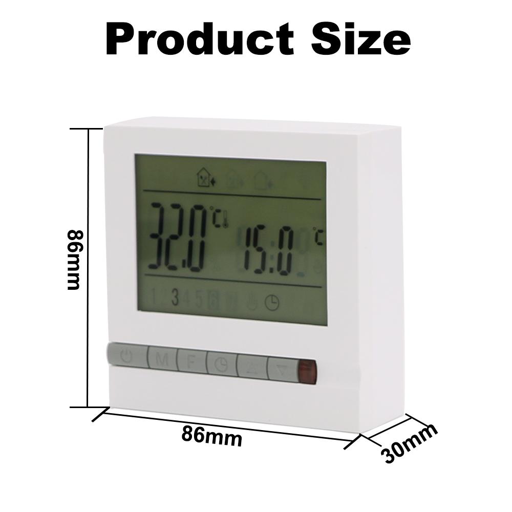 Gas Boiler Heating Thermostat 3A Weekly Programmable Room Temperature Controller Battery Powered Gas Boiler Warm Floor Controller