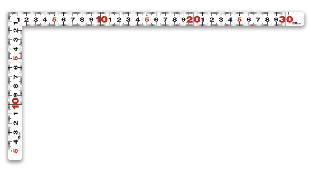 Shinwa Sokutei Flat Curved 1 Dual 11180 Ruler, White, Shaku/30cm, Graduations,