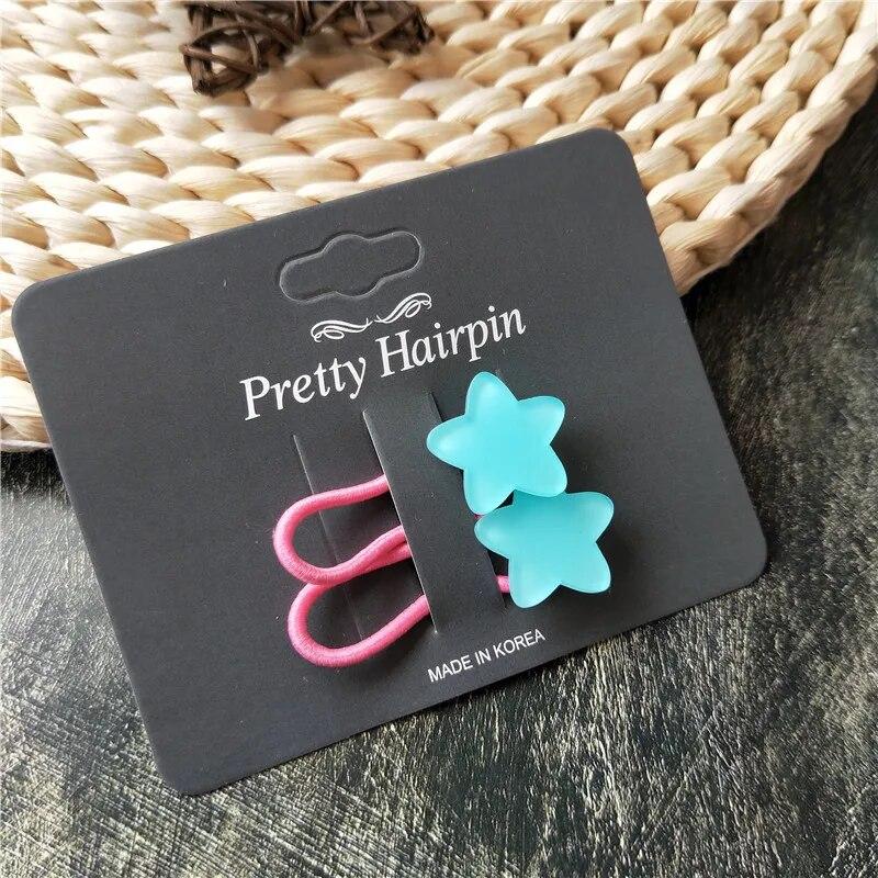 2pcs Elastic Hair Bands for Baby Girls Candy Color Hair Ring Hair Rope Children Headwear Kids Toddler Accessories