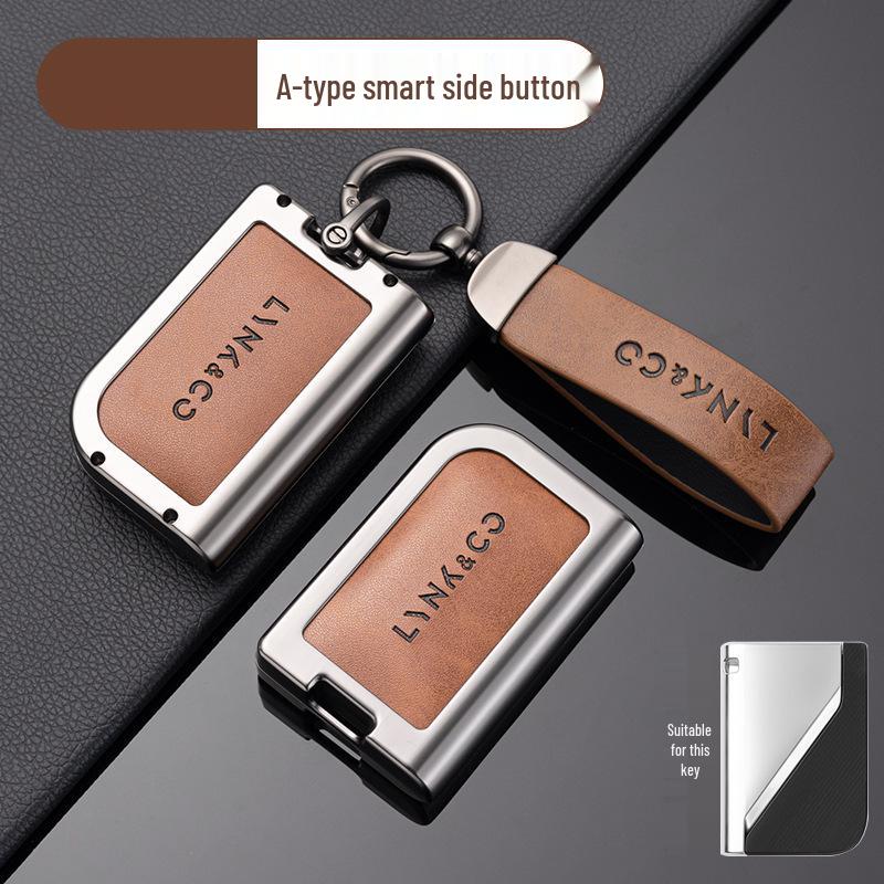 Zinc Alloy Key Case for Lynk & Co Models - Fits Z20, Z10, Co 900 - Premium Metal Smart Card Holder