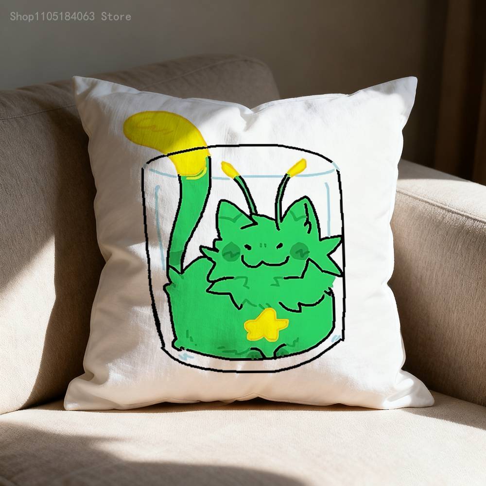 Gnarpy Ontdekt Het Internet Kussensloop Print Polyestervezel 40X40 Cm Home Sofa Sierkussenhoes Decoratie