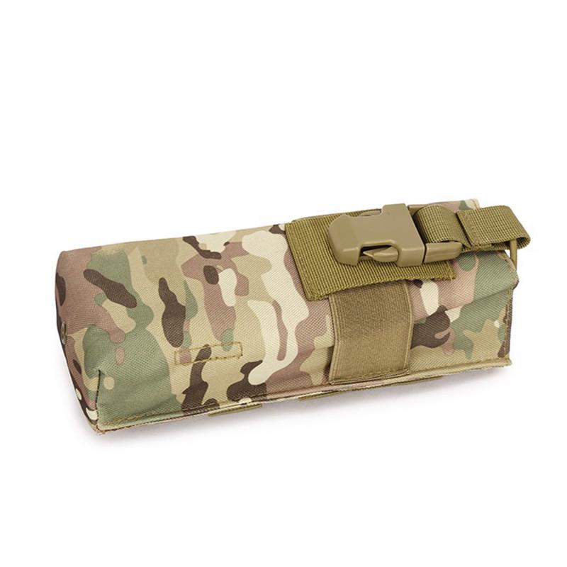Camouflage Molle Tactical Vest Hanging Bag for Outdoor and CS Equipment, Walkie-Talkie Pouch