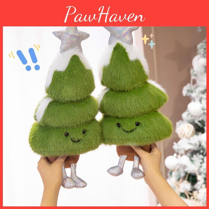 Tree Christmas Plush Ornament Soft Fabric Holiday Party Props Photo Accessories