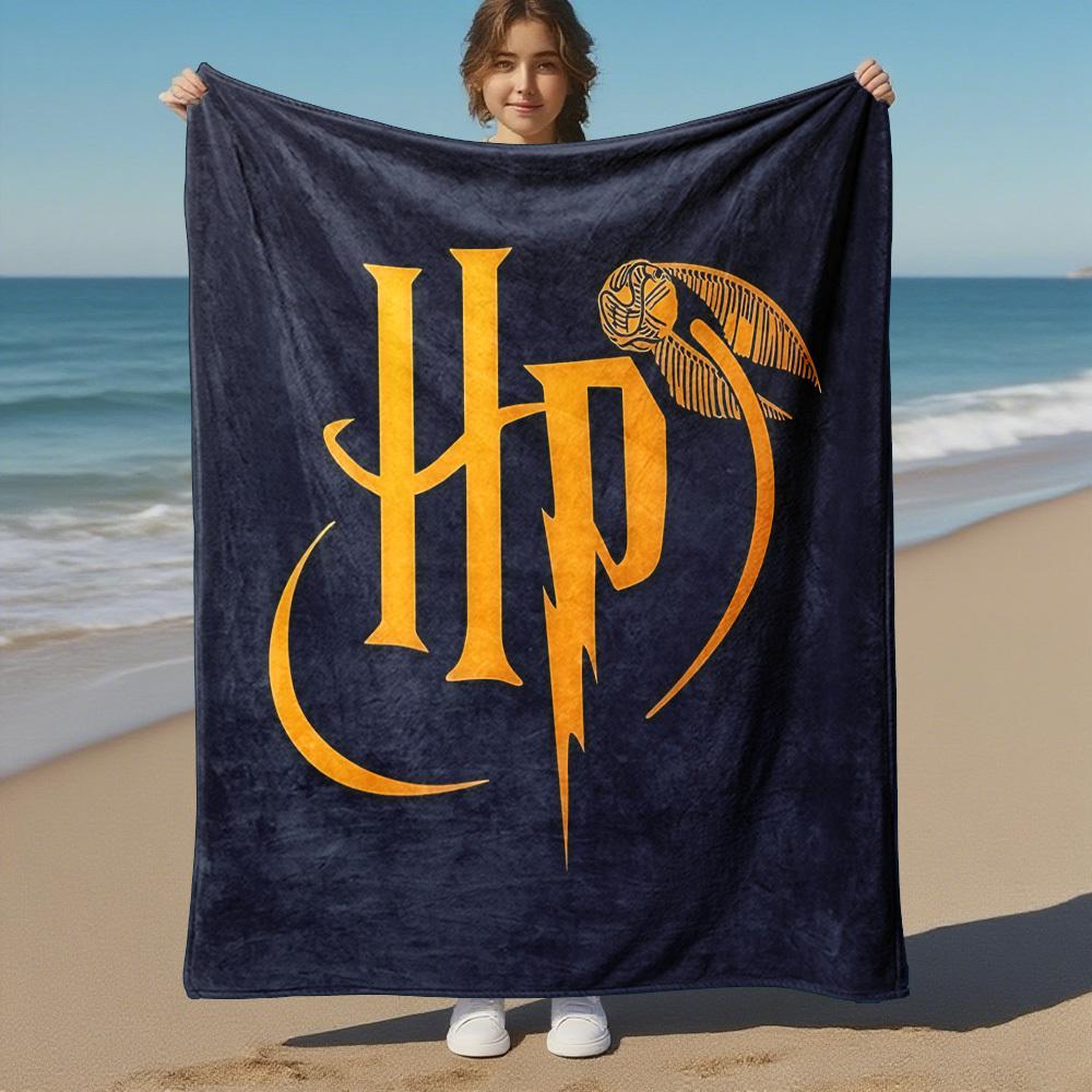 1pc Harry Potter Golden Snitch Outdoor Flannel Throw Blanket All Season Soft Warmth,Home Decor 1031169