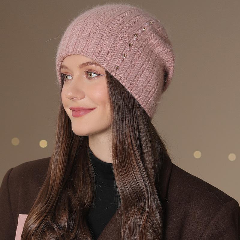 Neue Frauen Winter Hut Mode Schmücken Beanie Hut Warme Winter Kappe Für Weibliche Casual Streetwear Gestrickte Hut