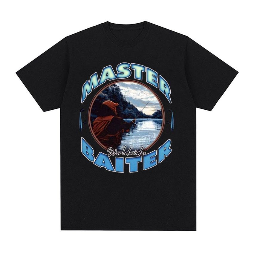 Lustiges Master Baiter Angelparodie T-Shirt Sommer Herren Damen Kleidung Mode T-Shirts Baumwolle Kurzarm Übergroßes T-Shirt Tops