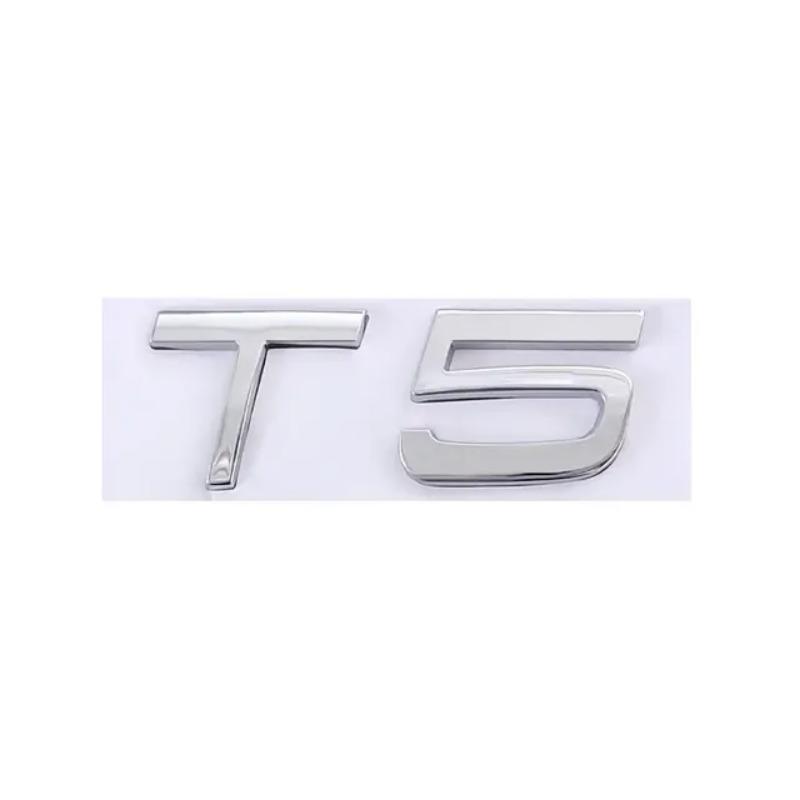3D Metal T5 T6 AWD Logo Zadní kufr Nálepka s odznakem na zadní dveře pro XC60 XC90 S60 S80 S60L V40 V60