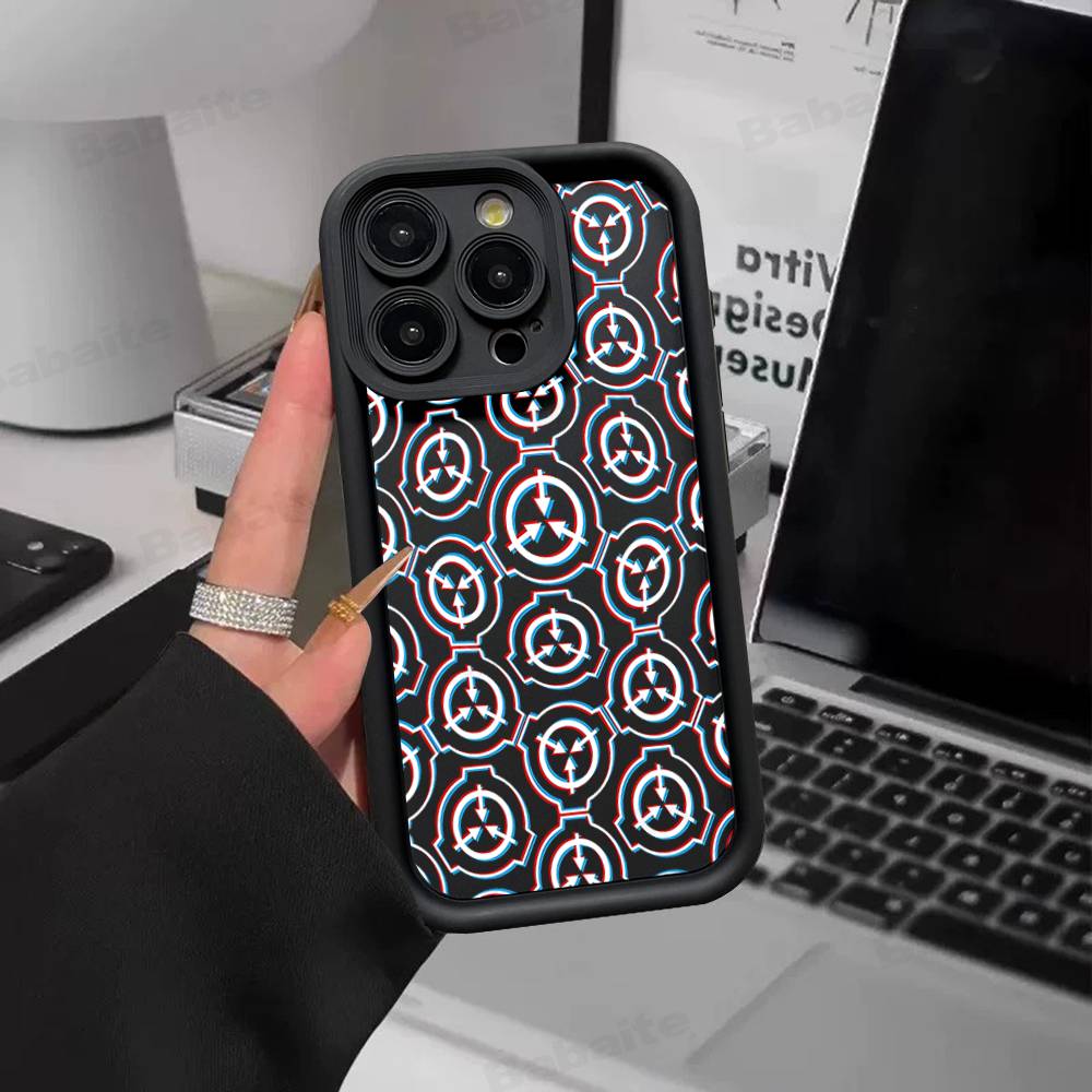 Cool S-scp Logo Silicone Soft Phone Case For IPhone 17 16 14 13 12 11 15 Pro Max Plus Air Cover