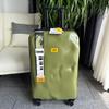 Embossed Italian 20" Carry-on Suitcase with Universal Wheels and Customizable Lock.