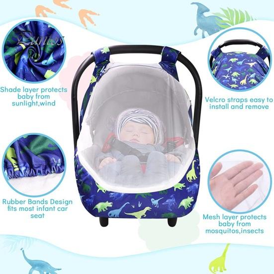 Infant Basket Cover Keep Warm Safe 360 Degree Windproof Protection Baby Basket Cover for Strollers Carriers