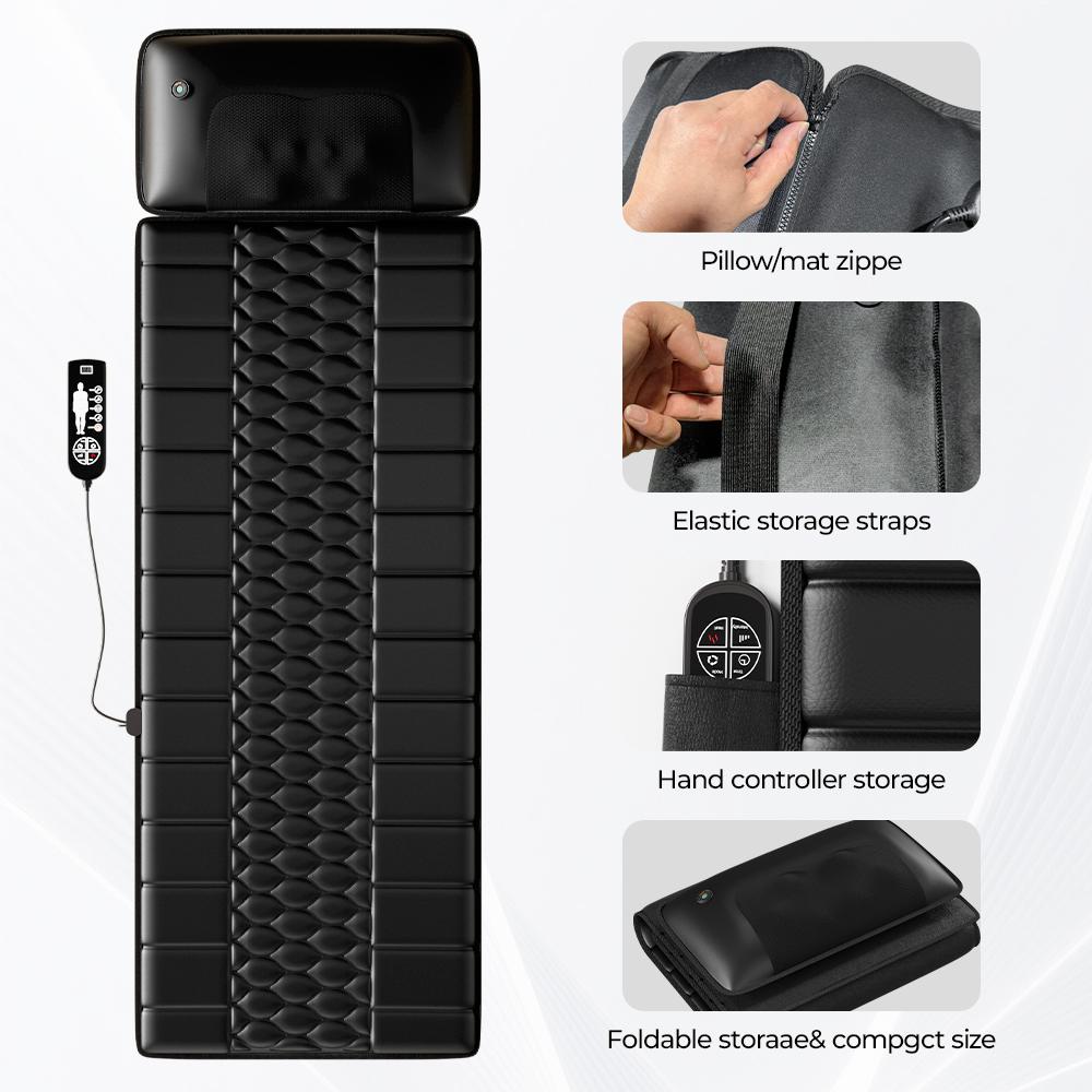 Multifunctional Massage Cushion Neck, waist and foot, with heating and multi - part vibration functions, 51.5 * 23 * 37.5cm, suitable for home, office
