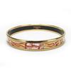 Used HERMES Bracelet Emaille PM Metal 22g Multicolor Gold Sailing Ship