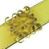Excellent LOEWE Belt Anagram Buckle Olive Green Yellow Women 832213 Used