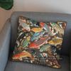 2D Exquisite Koi Fish Pattern Decorative Pillow Pattern Cushion Cover Suitable For Sofa Bedroom Car Pillow Cover