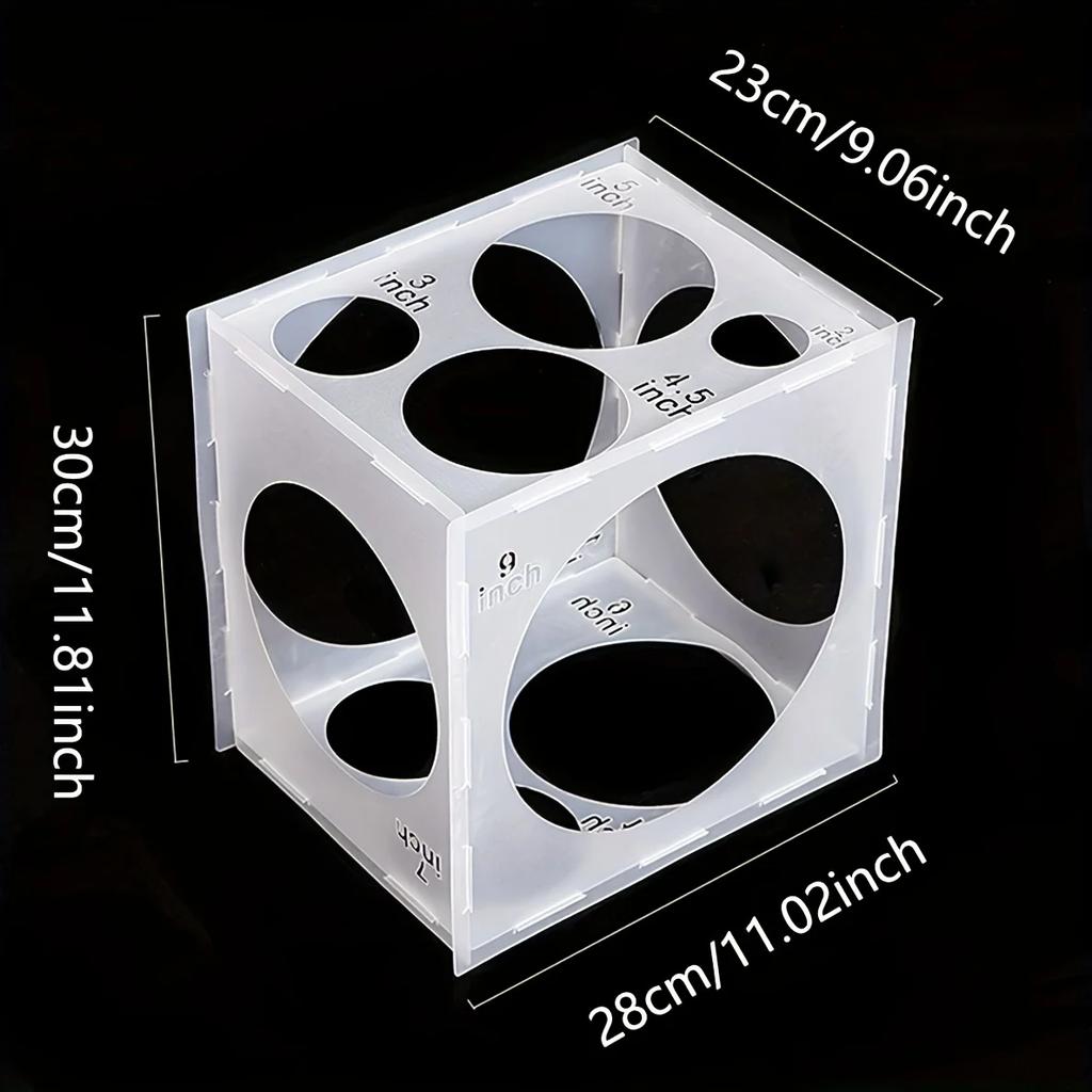 Collapsible Balloon Sizer Box-Accurate Balloon Size Measurement Tool for Balloon Decorations, Arches, and Balloon Columns