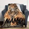 Majestic Tiger Design Home Customize Your Name Blankets Soft Cozy And Lightweight For Yearround Use Perfect For Picnics Sofa Relaxation Office Warmth
