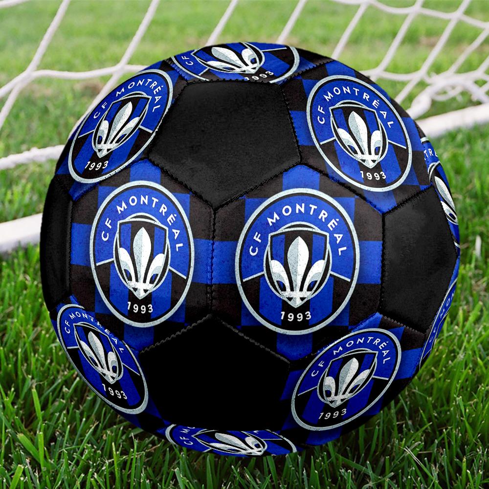 Pallone da Calcio CF Montreal taglia 5, colorato, adatto a tutte le età, cucito a macchina, materiale PVC, qualità da competizione, durevole e ad alto rimbalzo