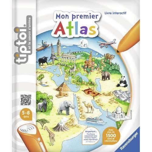 Ravensburger 00628 - Jeu Éducatif Électronique - Livre - Mon Premier Atlas Tiptoi 00628