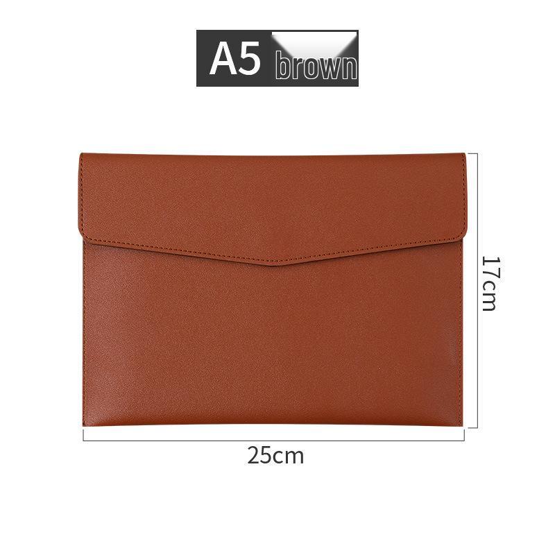 A4 Leather Magnetic File Bag with Custom Logo Options - Business Document Envelope Design in Multiple Specifications