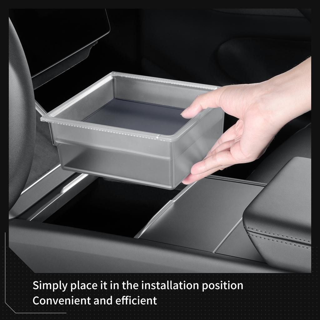 for Tesla Model Y Juniper/Model Y L 2025 2026 Car Storage Box Accessories Center Console Armrest Double-layer Storage Organizer