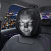 Stretch Seat Headrest Protector Elastic Fabric Scary Covers Auto Interior Accessories Car Headrest Case for Most Vehicles
