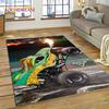 Tapete Cartoon Monster Truck Monster Jam para Sala de Estar Quarto Decoração de Casa, Tapete de Chão Antiderrapante Decoração para Sofá Capacho