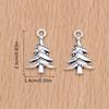 15Pcs Silver Plated Christmas Tree Charms Pendants For Jewelry Making Diy Handmade Necklace Earrings Key Chain Accessories