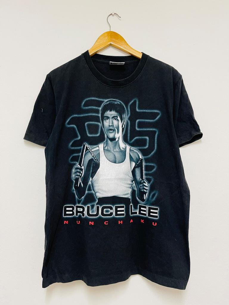 Vintage 90’s Bruce Lee T-Shirt / Black / Movie / Film / L / Streetwear