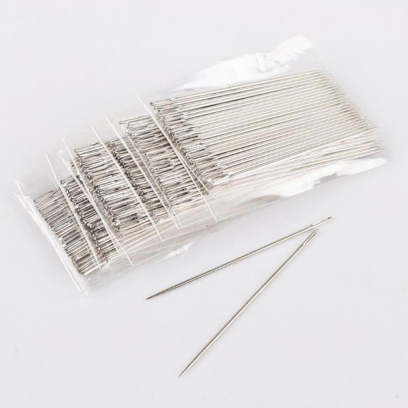 25pcs/lot Stainless Steel Large Eye Sewing Needles Sewing Pins Set Home Crafts Household Sewing Accessories