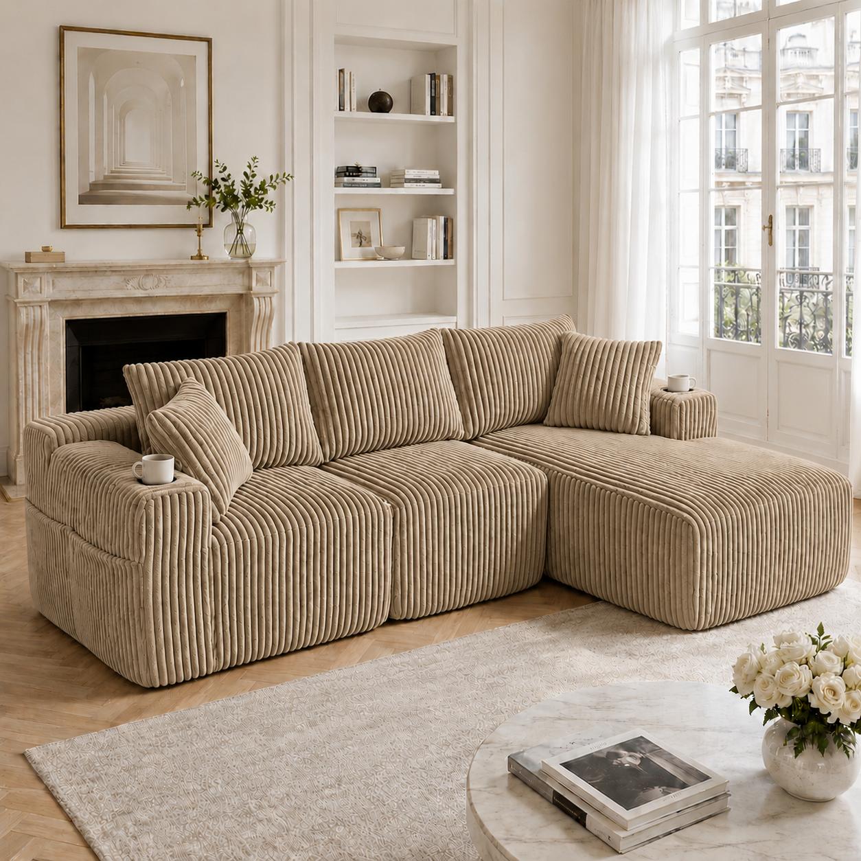 Modular Sofa Set with Chaise Longue