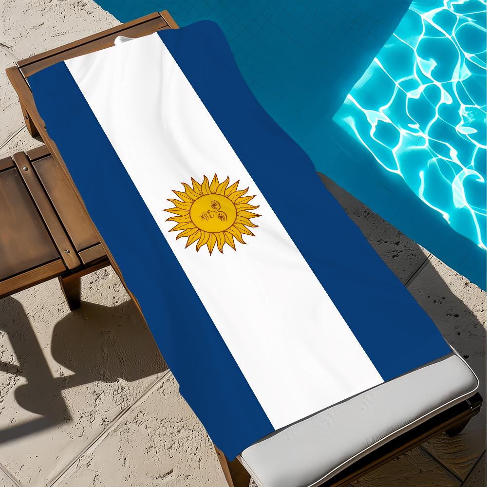 A-argentinien Handtuch Groß Schnelltrocknend Mikrofaser weich Strandhandtuch für Reise Fitness Sauna Baden Camping