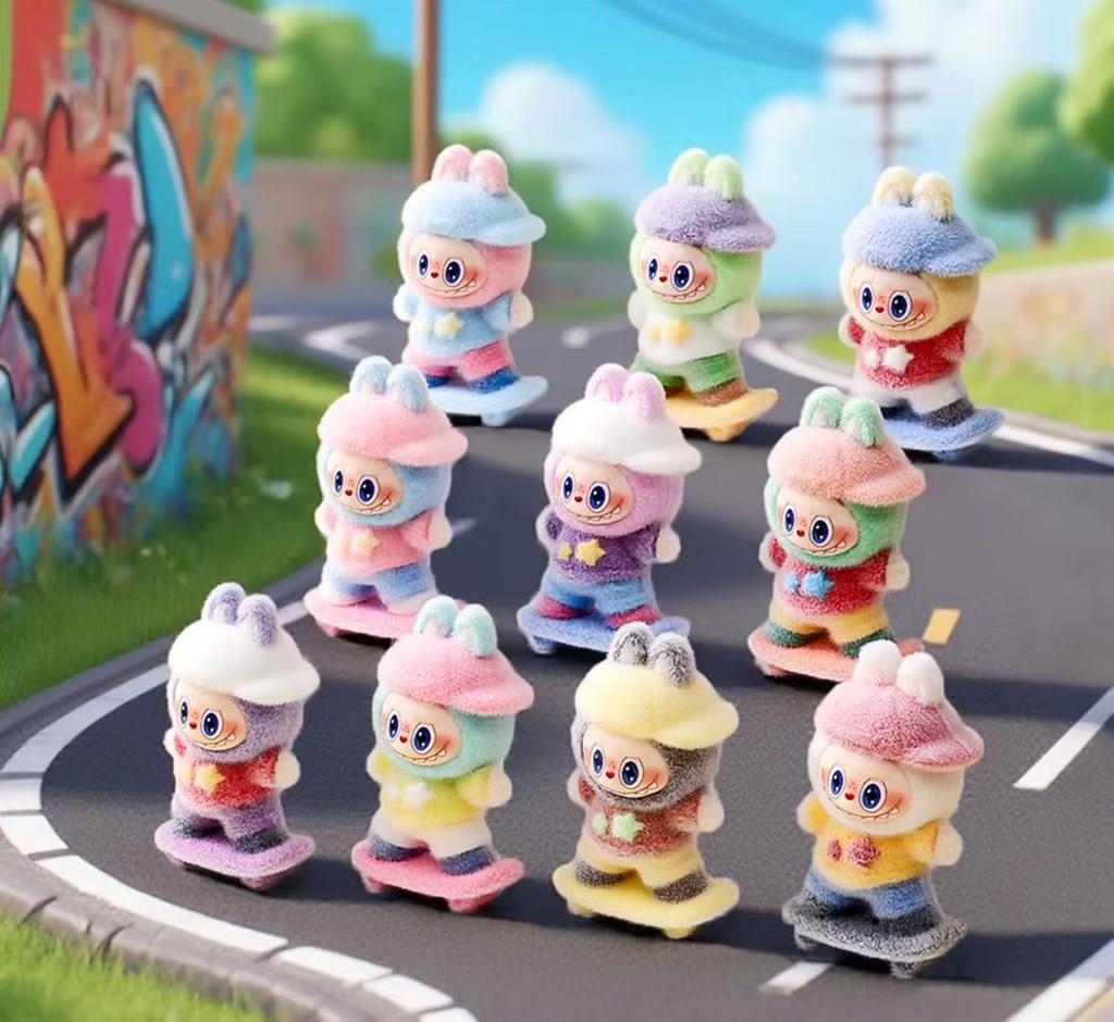 Super Cute New Skateboard Cloth Modified Baby Plush Cute Grain Doll Trendy Play Desktop Small Gift Ornament
