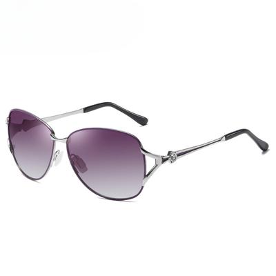 Women's Polarized Sunglasses Fashionable Metal Sunglasses Anti-UV Sunglasses