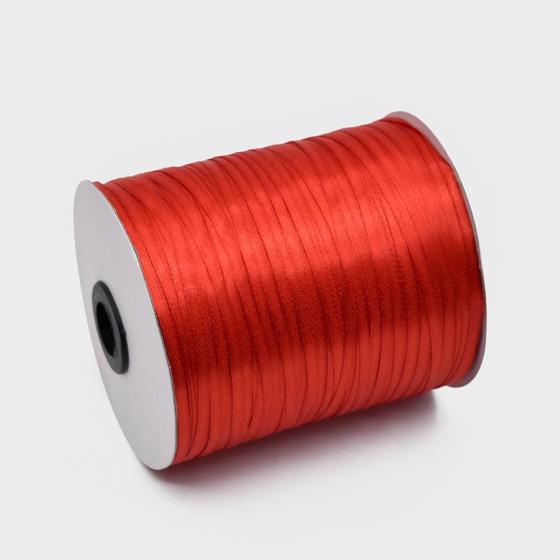 Festive Red Ribbon Set: Streamer, Wedding Decor, Blessing Card & Flower Cake Satin Ribbon