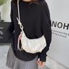 Fashionable Dumpling Shape Shoulder Bag For Women Street Trend Pu Material Zipper Opening Crossbody Purse For Daily Use