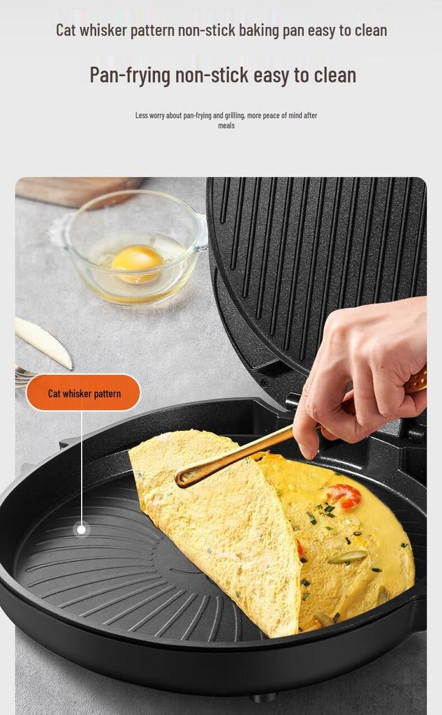 Supor JJ34AQ77 Elektrische Grillplatte: Zweiseitig, Abnehmbar, Waschbar zum Braten, Rösten, für Pfannkuchen und Crêpes