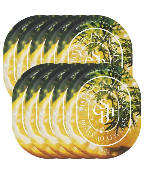 essenHERB Lemon Dill Radiant Glow Cotton Mask 10ea (5pcs*2 sets) NONE