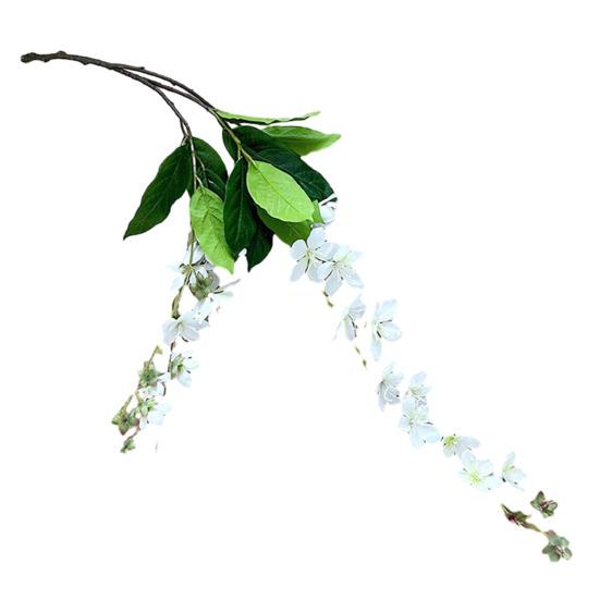 Simulated Green Plants High Simulation Lifelike Texture Faux Flower Bouquet with Realistic Veins Matte Leaves DIY Maintenance-Free Home Decor