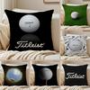 Golf Sports T-Titleist Cushion Cover Silky Short Plush Sofa Pillow Cover Hidden Zipper Soft Dustproof Case for Home Decor