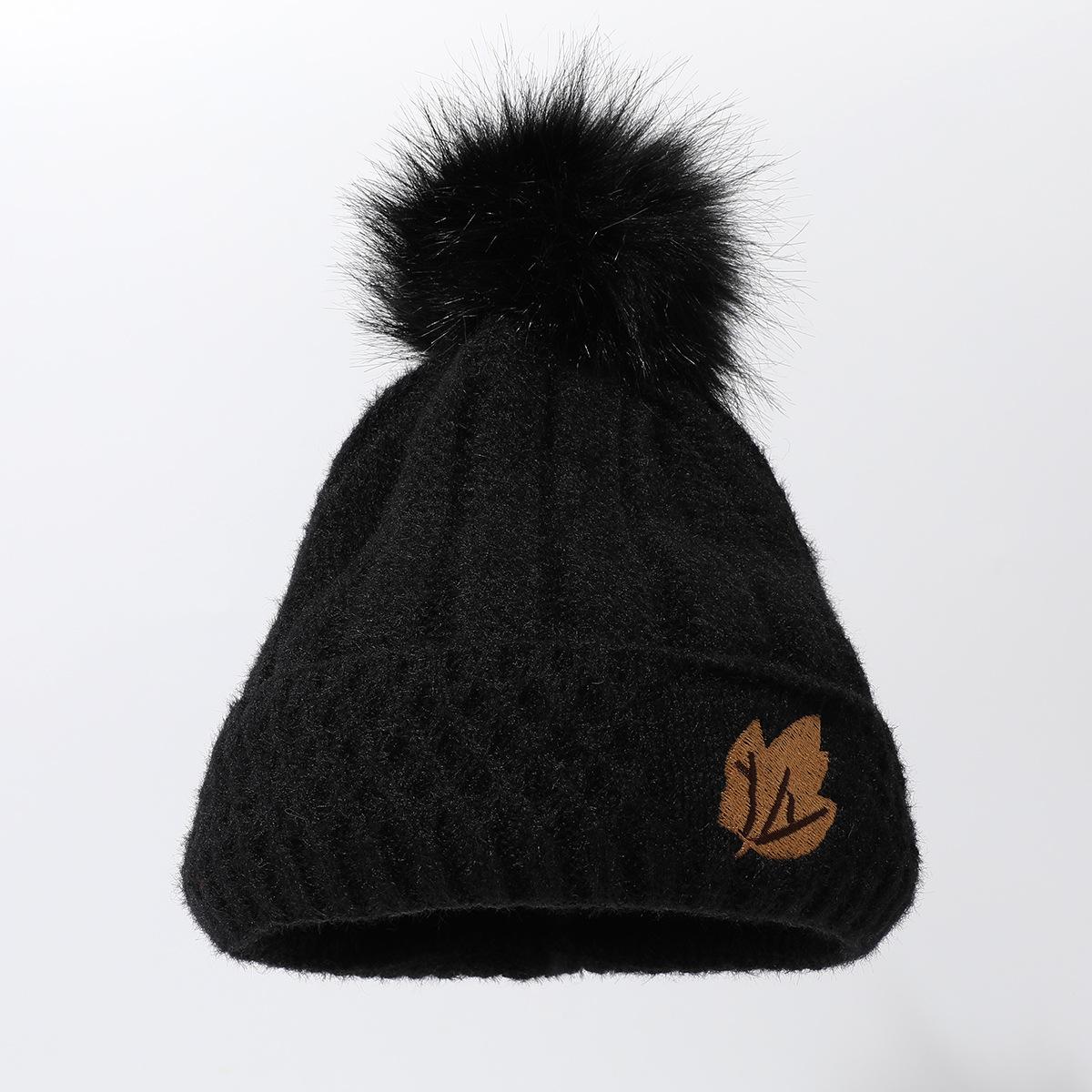 

Winter Outdoor Stacking Hat Knitted Hat Thickened Cold-Proof Warm Wool Ball Pullover Hat free size [knitted]
