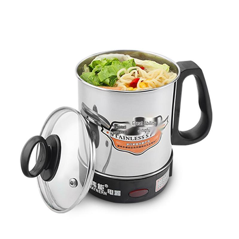 Tazza Elettrica Portatile in Acciaio Inossidabile per Bollire l'Acqua, Cucinare e Scaldare il Latte