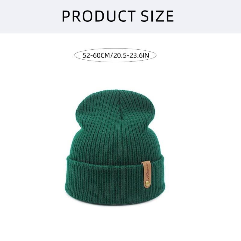 Warm Lined Winter Hat Unisex Stretchy Knitted Hat Cold Weather Warm Hat for Running or Casual Wear