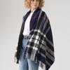 ABRAHAM MOON Merino Wool Shawl 70cm - Westminster Navy