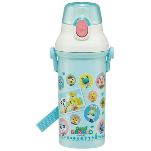 Skater Animal Crossing: New Horizons Water Bottle, 480ml, for Kids, Antibacterial Plastic, Made in Japan, PSB5SANAG-A