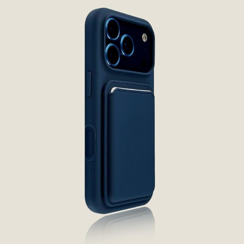 Luxury Magnetic Liquid Silicone Card Bag Phone Case For iPhone 18 12 13 14 15 16 17 18 Pro Max Plus Air For Magsafe Bumper Cover