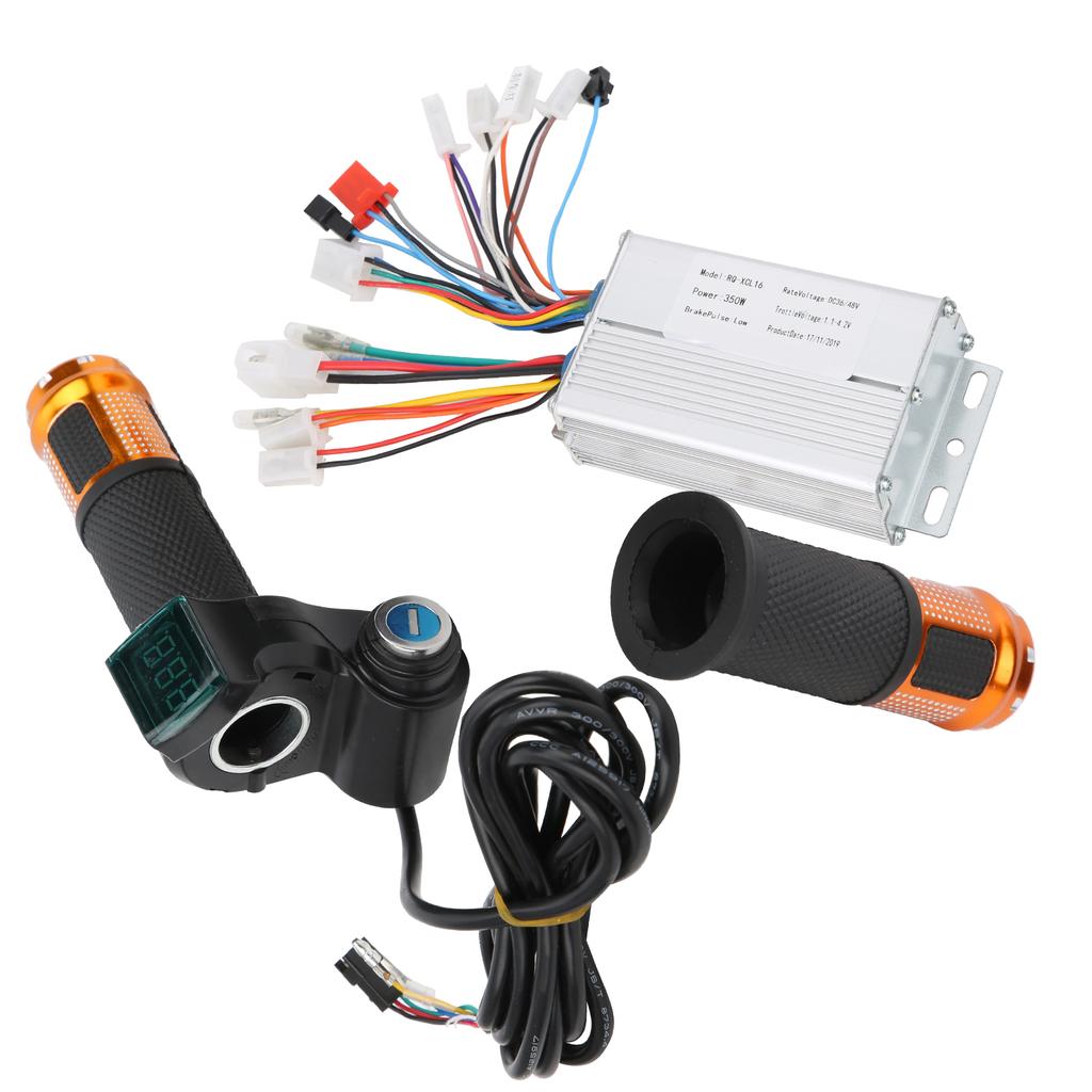 36V 48V 350W Universal Brushless Controller and Universal Number Lock Throttle Grip Set